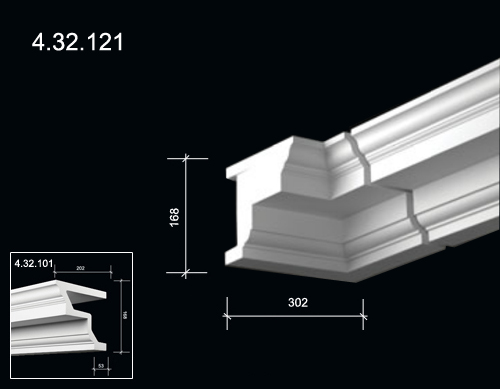 4.32.121  Polyurethane decorative elements