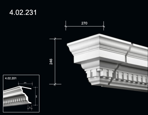 4.02.231  Polyurethane decorative elements