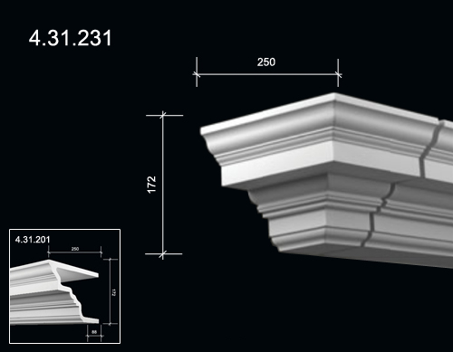 4.31.231  Polyurethane decorative elements