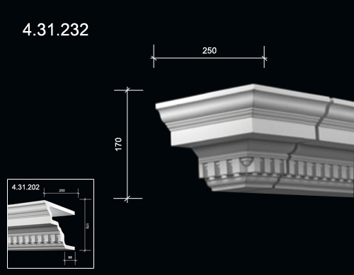 4.31.232  Polyurethane decorative elements