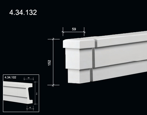 4.34.132  Polyurethane decorative elements