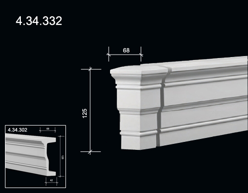 4.34.332  Polyurethane decorative elements