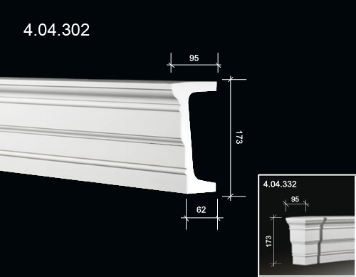  4.04.302  Polyurethane friezes and architraves