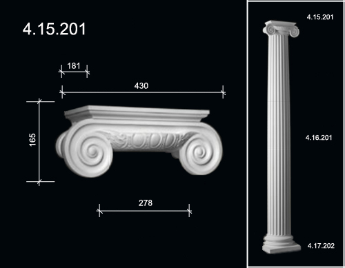 4.15.201 Капитель полуколонны   из полиуретана