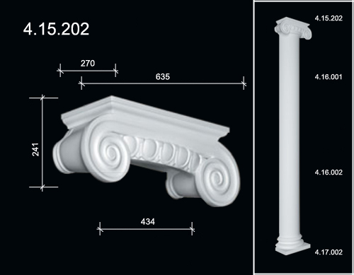 4.15.202 Капитель полуколонны   из полиуретана