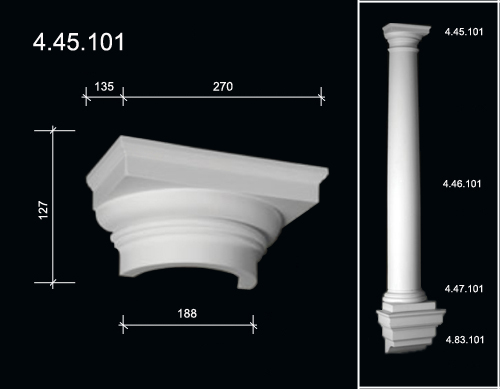 4.45.101 Капитель полуколонны  из полиуретана