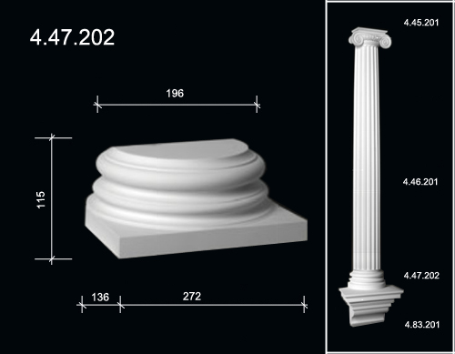 4.47.202 База полуколонны  из полиуретана