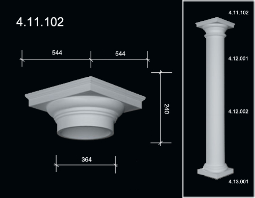4.11.102 Капитель колонны  из полиуретана