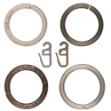 Set of metall rings with hook Ø 16 (Poland)