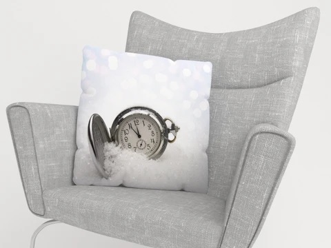 Pillowcase Clock on the snow