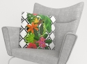 Pillowcase Tropical Plants and Rhombus