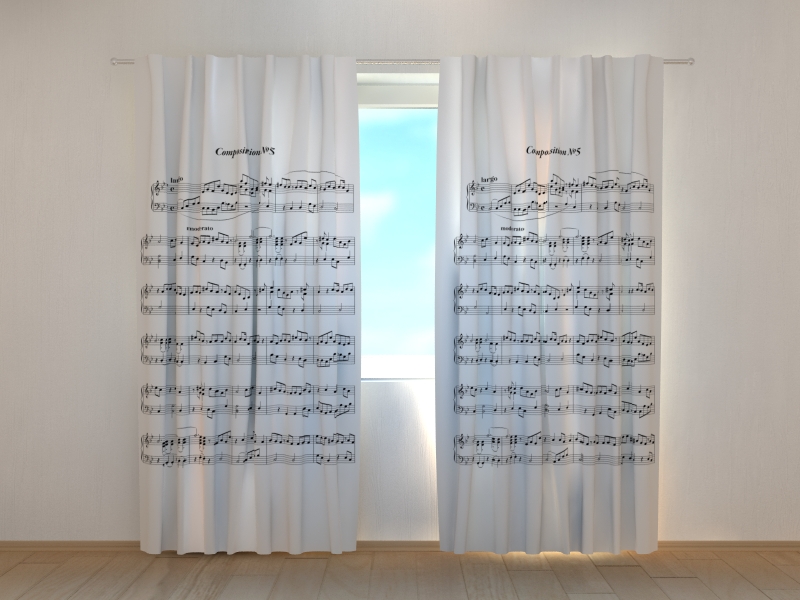 Photo curtains Music Note Sheet