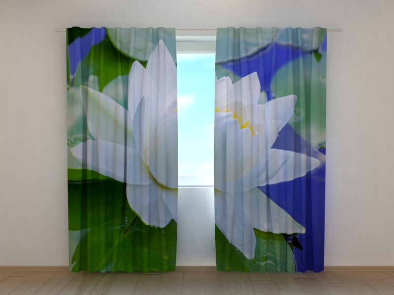 Photo curtains White Lotus