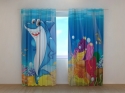 Photo curtains Funny Shark