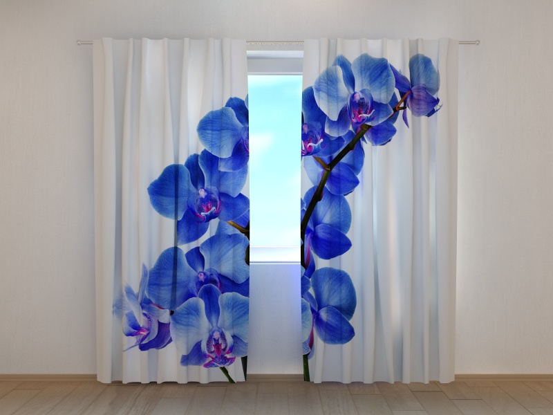 Шторы Синяя орхидея
