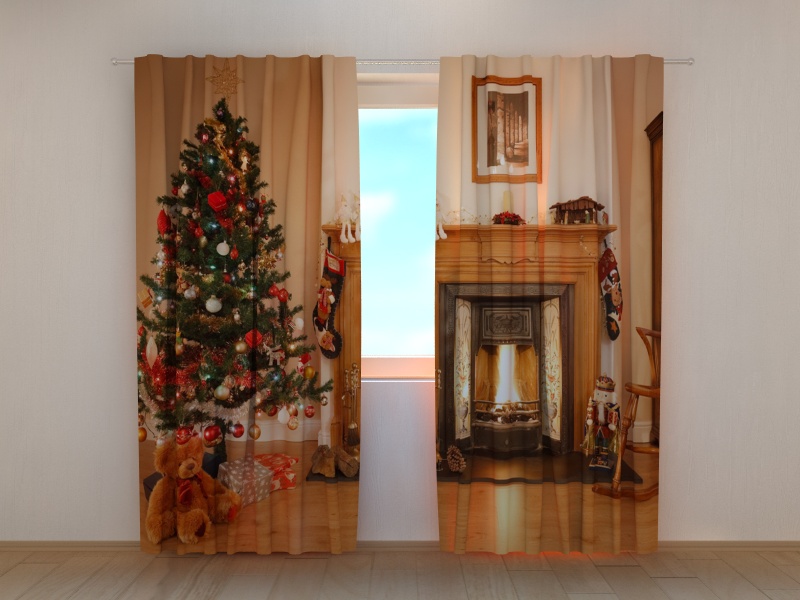 Photo curtains Fireplace