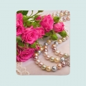Fleece Blanket Roses and Pearls