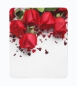 Fleece Blanket Roses and Hearts