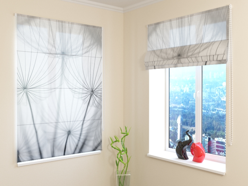 Roman Blind Gray Dandelion