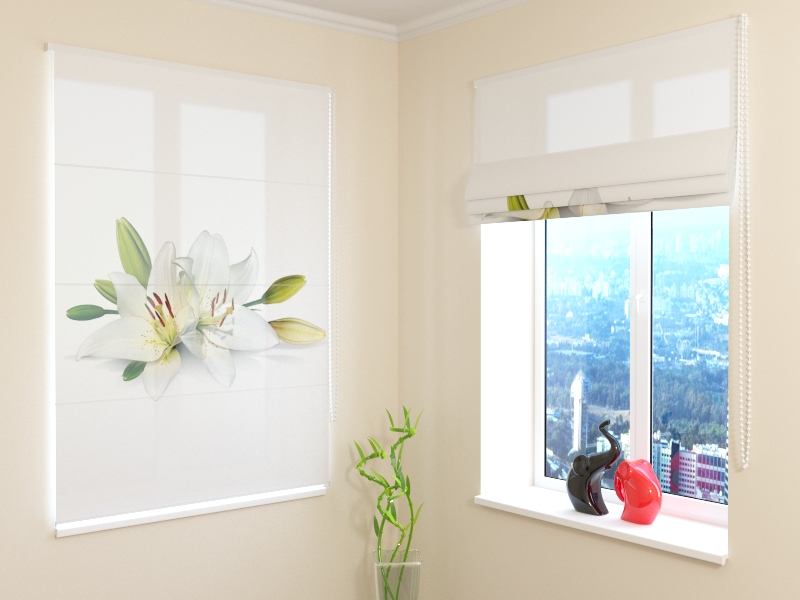 Roman Blind Crystal Lily