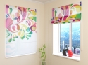 Roman Blind Colorful flowers