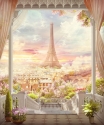 Вид с балкона в Париже  