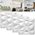 3D PVC panelis pastiprināts  - Diamond white