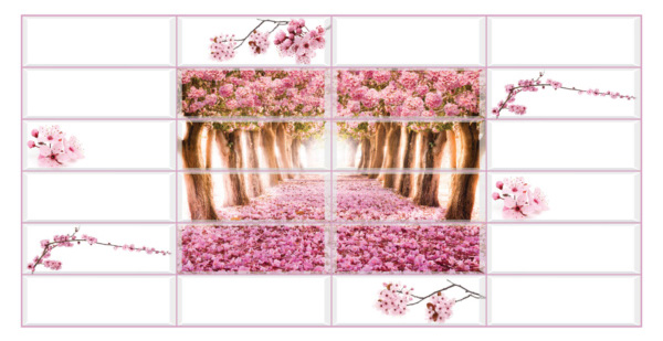 PVC panel TP10014006 Garden of Paradise