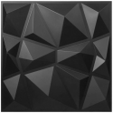 3D Панель ПВХ Усиленная - Алмаз черный