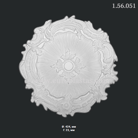 1.56.051 Polyurethane ceiling rosette