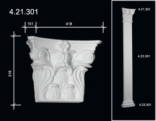 4.21.301 Polyurethane facade pilasters