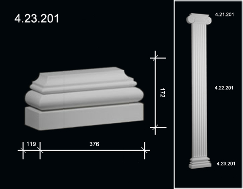 4.23.201 Polyurethane facade pilasters