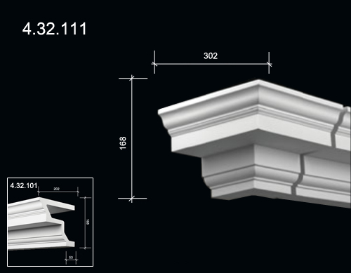 4.32.111  Polyurethane decorative elements